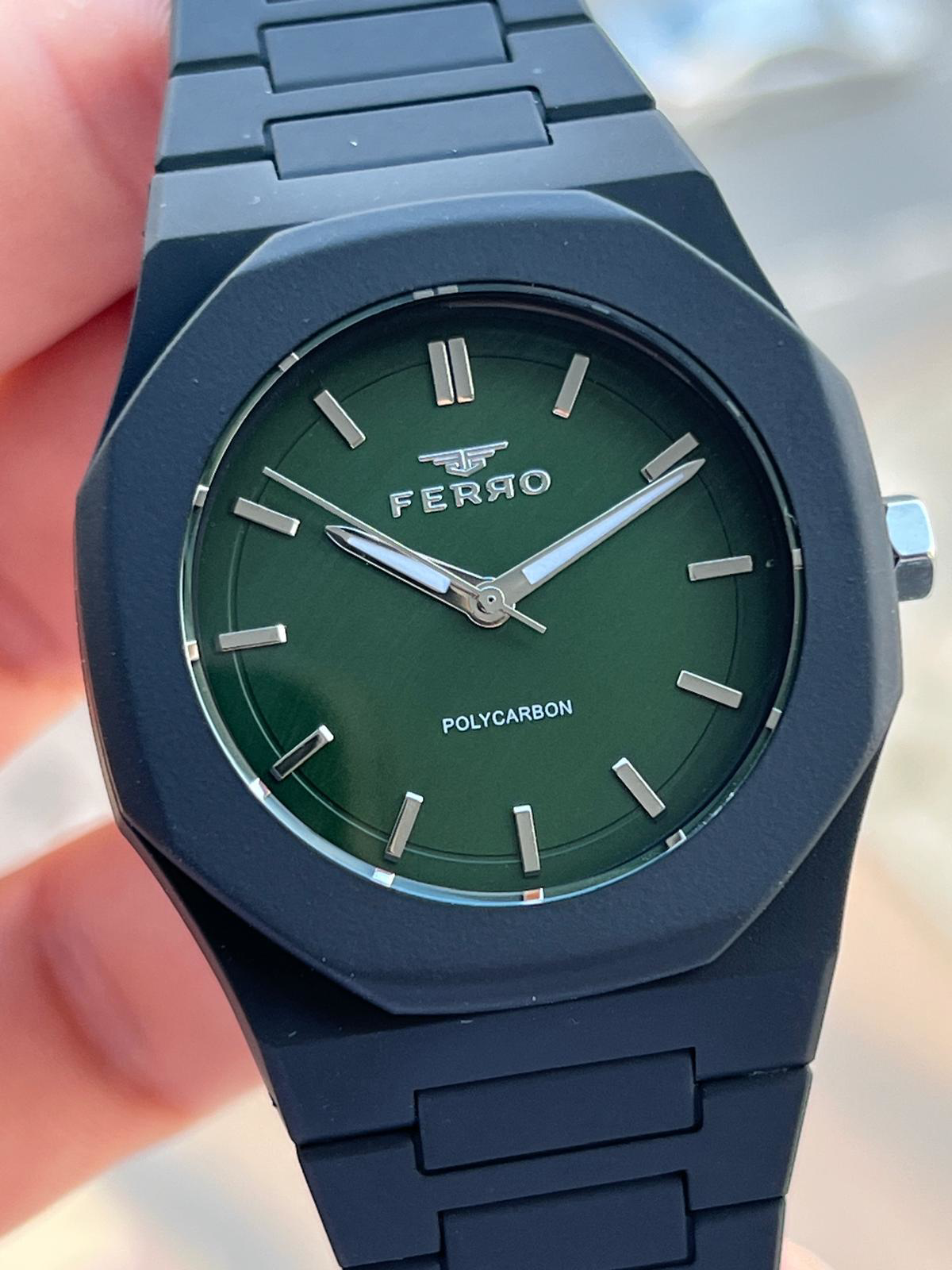 Ferro Polycarbon Kasa & Kordon 50 Mt Suya Dayanıklı Erkek Kol Saa