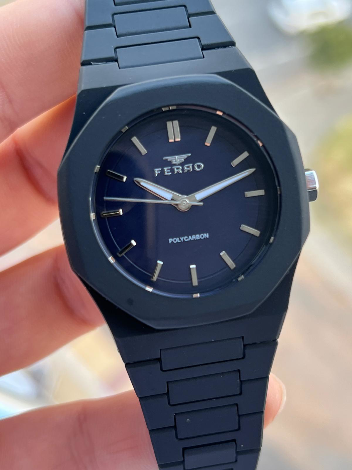 Ferro Polycarbon Kasa & Kordon 50 Mt Suya Dayanıklı Erkek Kol Saa
