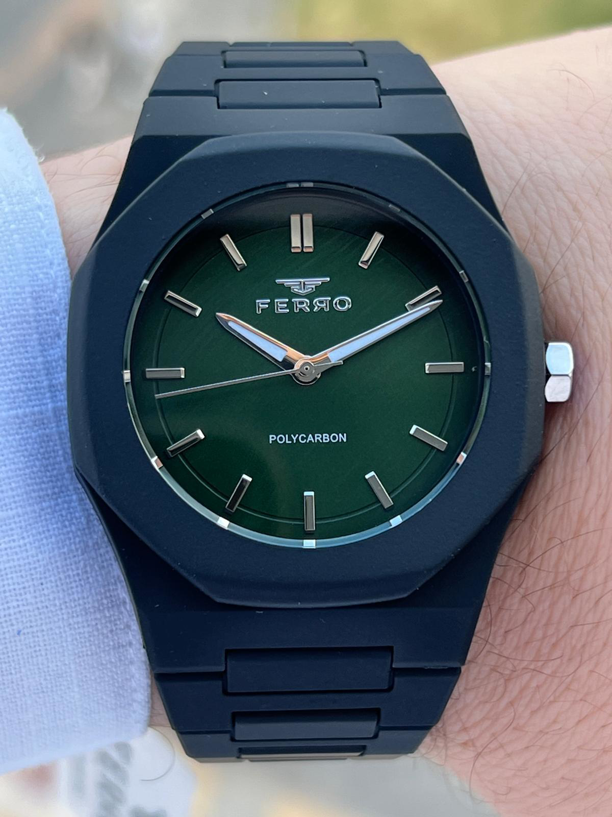 Ferro Polycarbon Kasa & Kordon 50 Mt Suya Dayanıklı Erkek Kol Saa