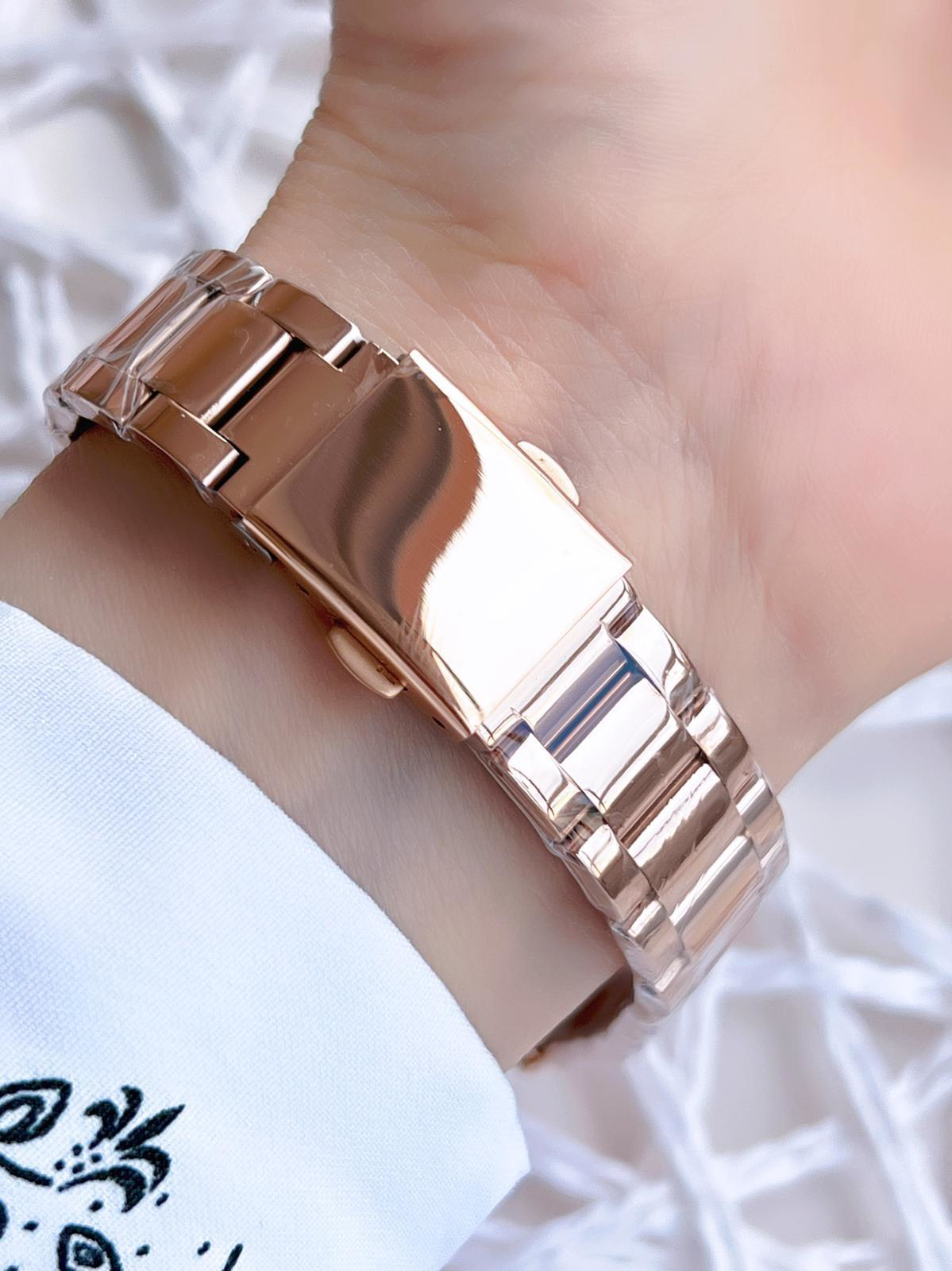 Ferro Rose Gold Renk 3 Atm Suya Dayanıklı Çelik Kordon Özel Tasar