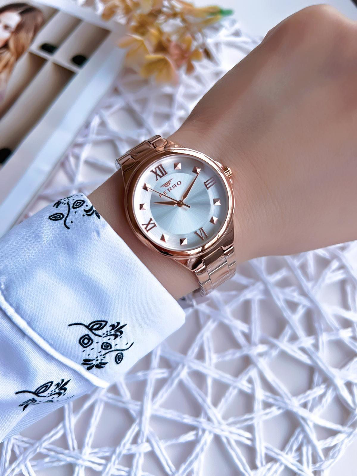 Ferro Rose Gold Renk 3 Atm Suya Dayanıklı Çelik Kordon Özel Tasar Ferro Rose Gold Renk 3 Atm Suya Dayanıklı Çelik Kordon Özel Tasar