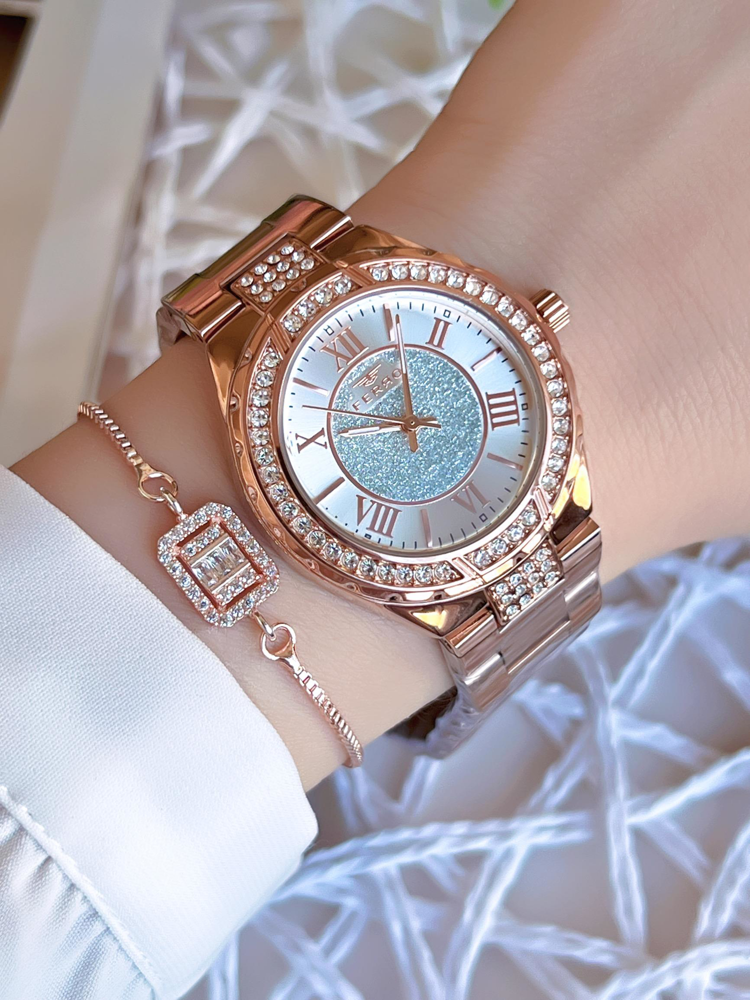 Ferro Rose/Gold Renk Kararmaz Renk Atmaz 3 Atm  Özel Tasarım Kadı Fiyatı, Yorumları ve Özellikleri