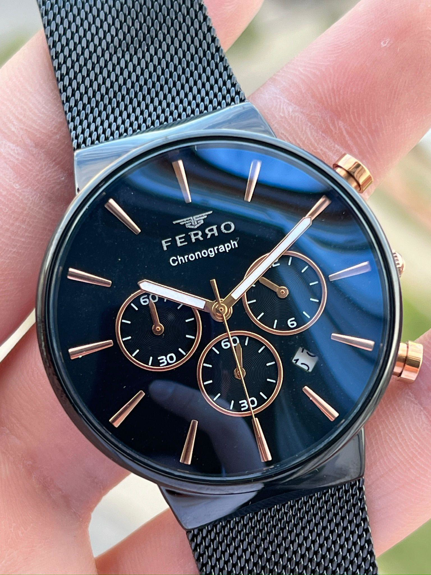Ferro Siyah Hasır Kordon İç Fonksiyonları Aktif Takvimli 30 Mt Su