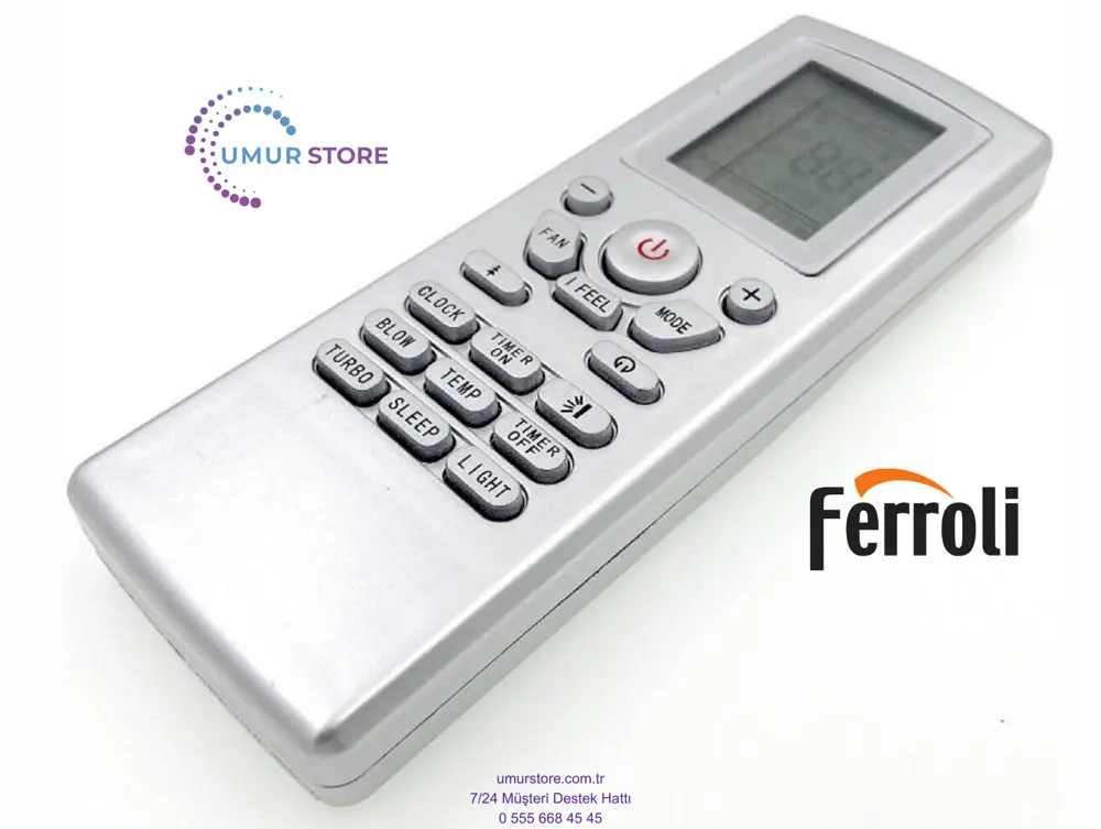 Ferroli U.E Focus 9 Uyumlu Klima Kumandası