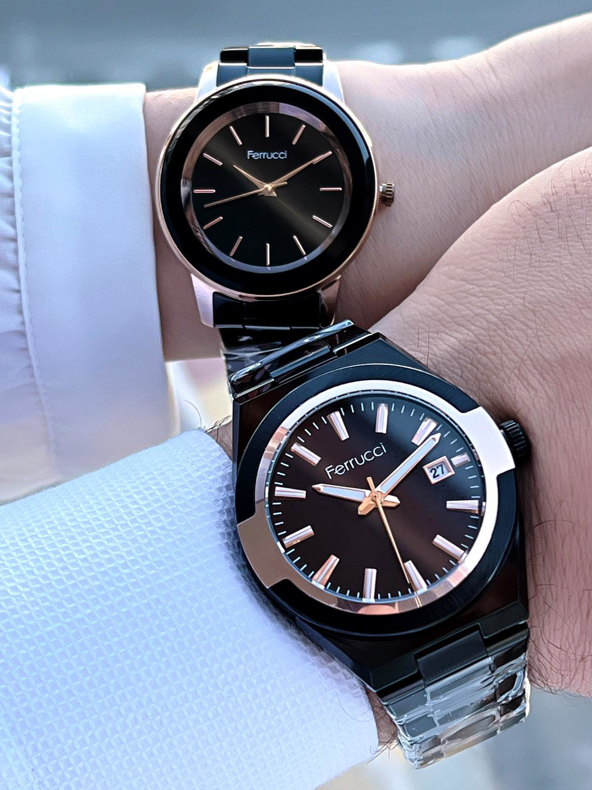 Ferrucci Çelik Kordon 3 Atm Suya Dayanıklı Çiftlere Özel Bay&Baya