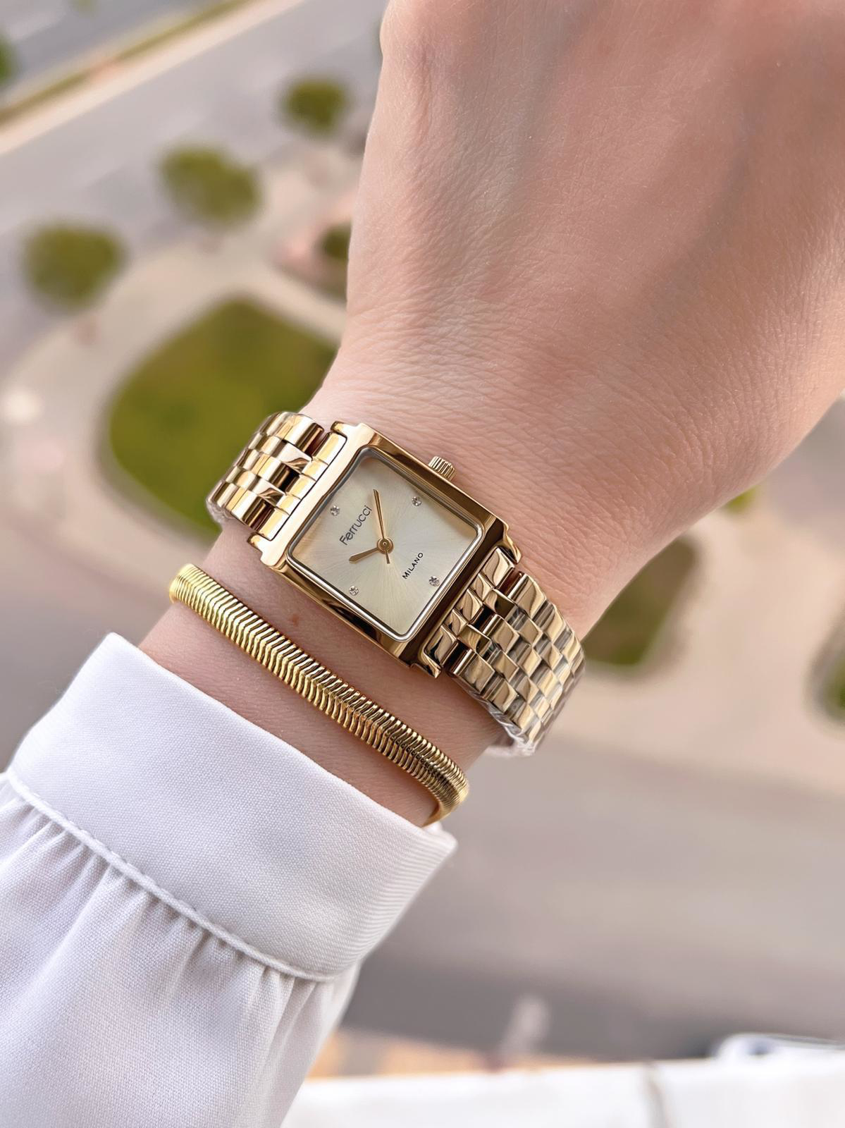 Ferrucci Çelik Kordon 2 Yıl Garantili 3 Atm Suya Dayanıklı Kadın 