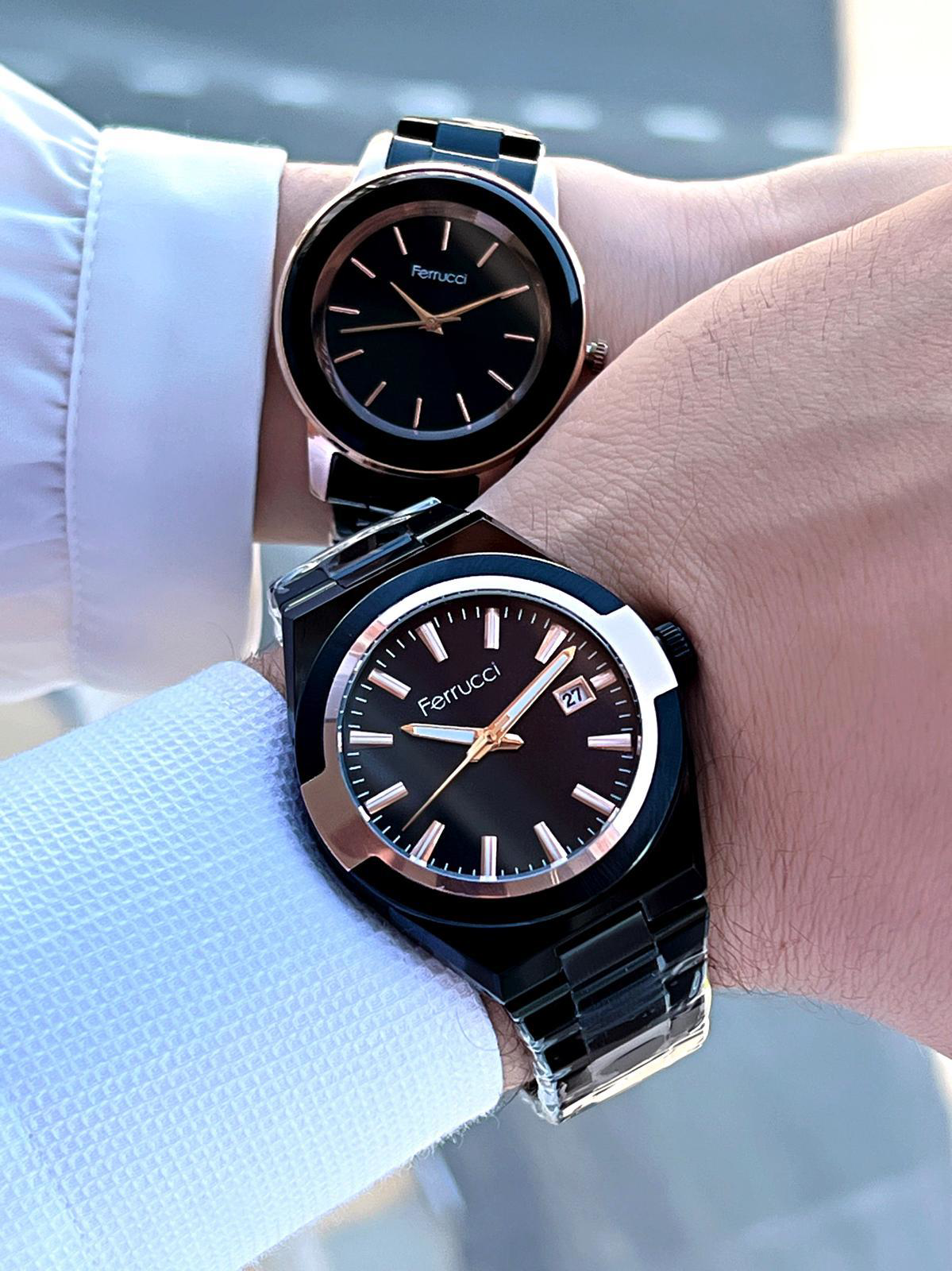 Ferrucci Çelik Kordon 3 Atm Suya Dayanıklı Çiftlere Özel Bay&Baya