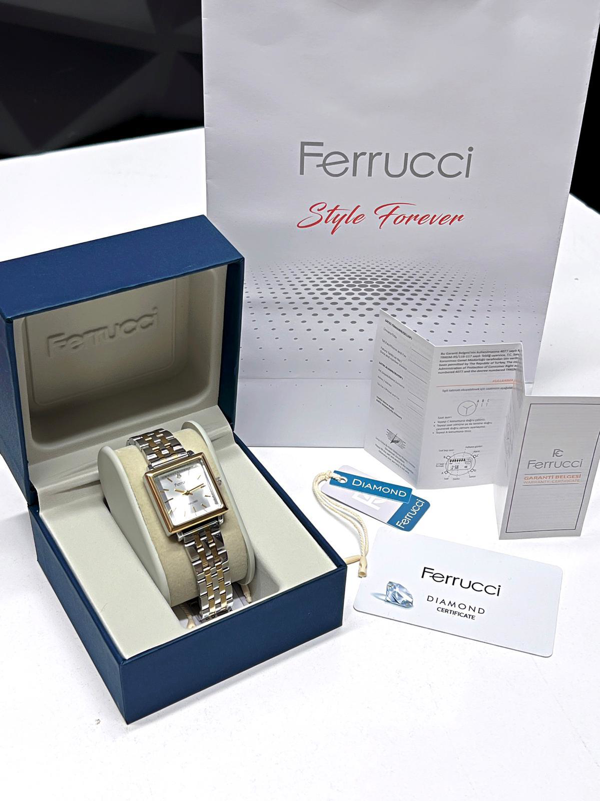Ferrucci Diamond Pırlanta Taşlı Ve Sertifikalı Özel Kutulu Kadın 