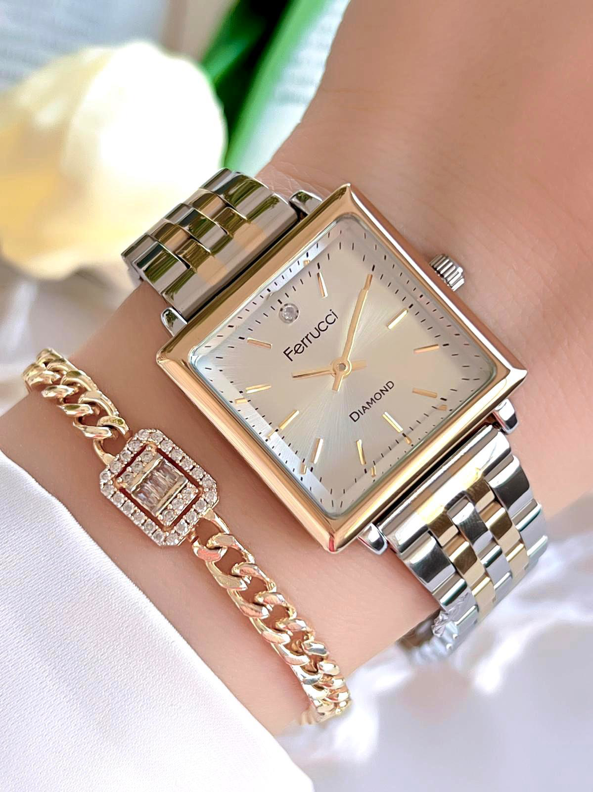 Ferrucci Diamond Pırlanta Taşlı Ve Sertifikalı Özel Kutulu Kadın 