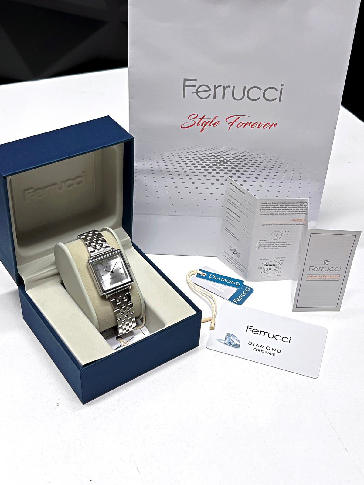 Ferrucci Diamond Pırlanta Taşlı Ve Sertifikalı Özel Kutulu Kadın 