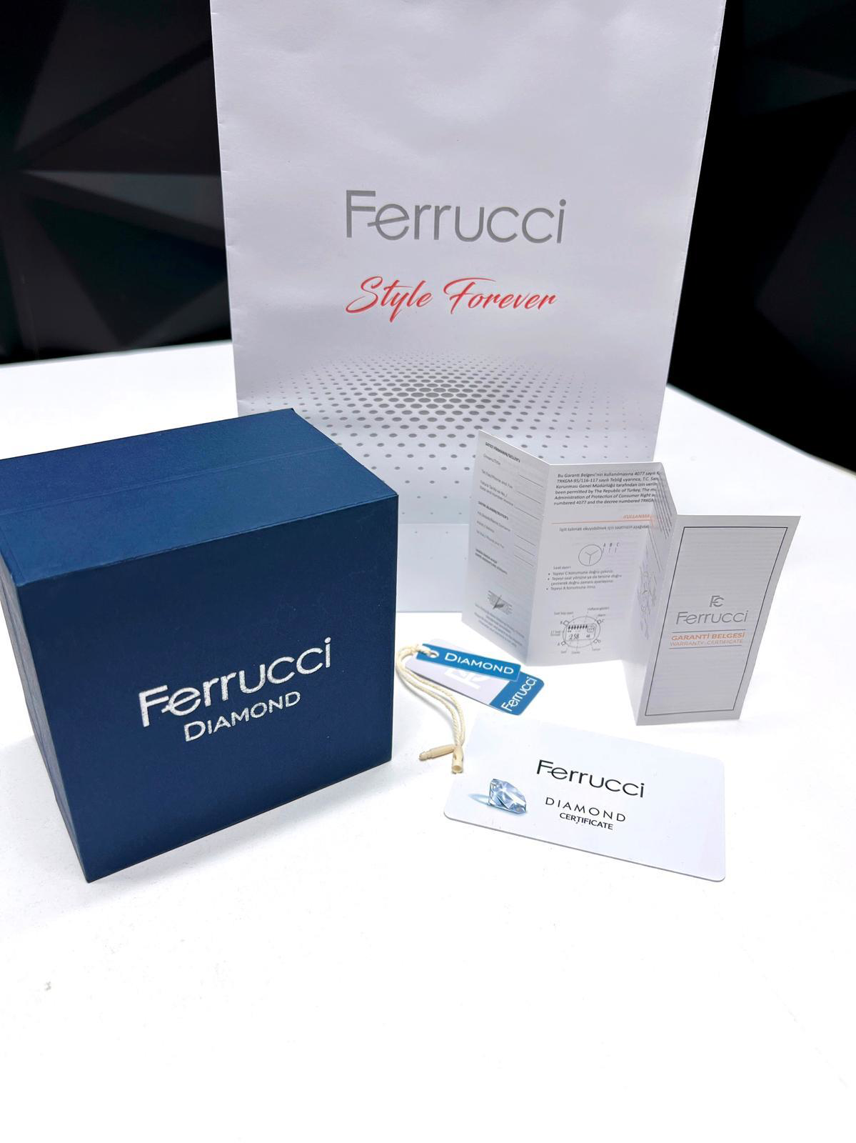 Ferrucci Diamond Pırlanta Taşlı Ve Sertifikalı Özel Kutulu Kadın 