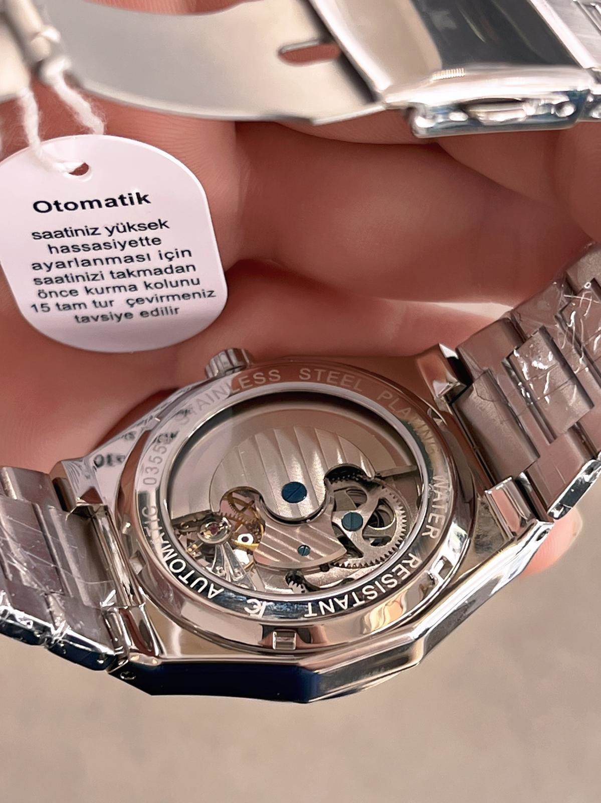 Ferrucci Otomatik&Kurmalı 3 Atm Suya Dayanıklı Çelik Kordonlu Erk