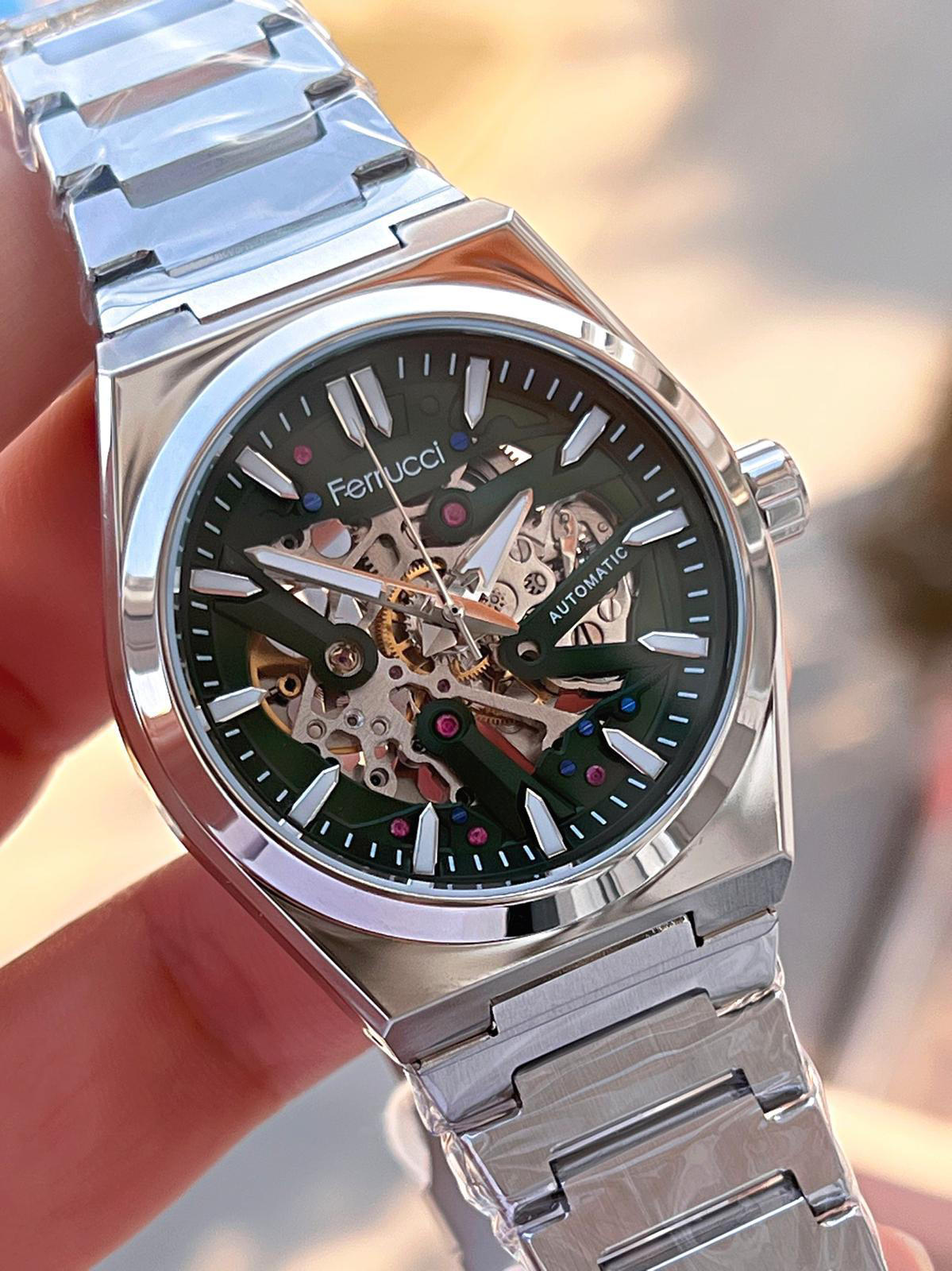 Ferrucci Otomatik&Kurmalı 3 Atm Suya Dayanıklı Çelik Kordonlu Erk