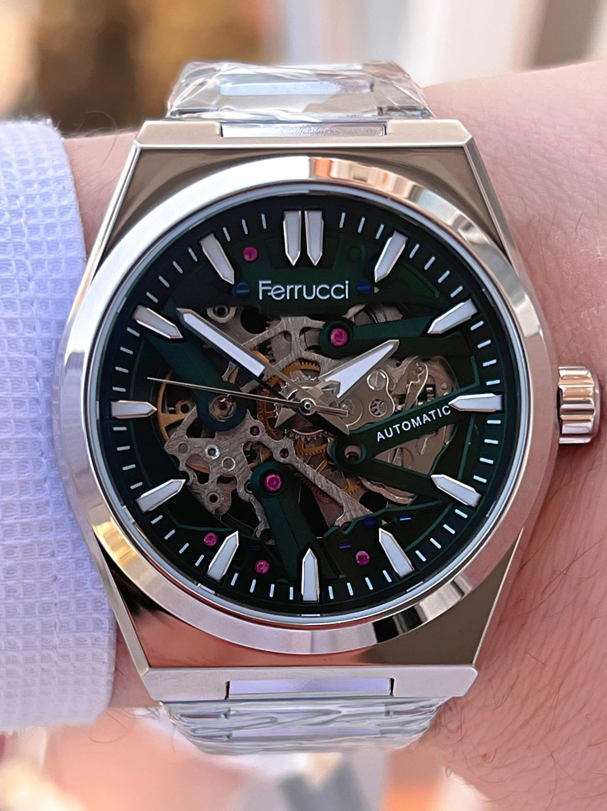 Ferrucci Otomatik&Kurmalı 3 Atm Suya Dayanıklı Çelik Kordonlu Erk