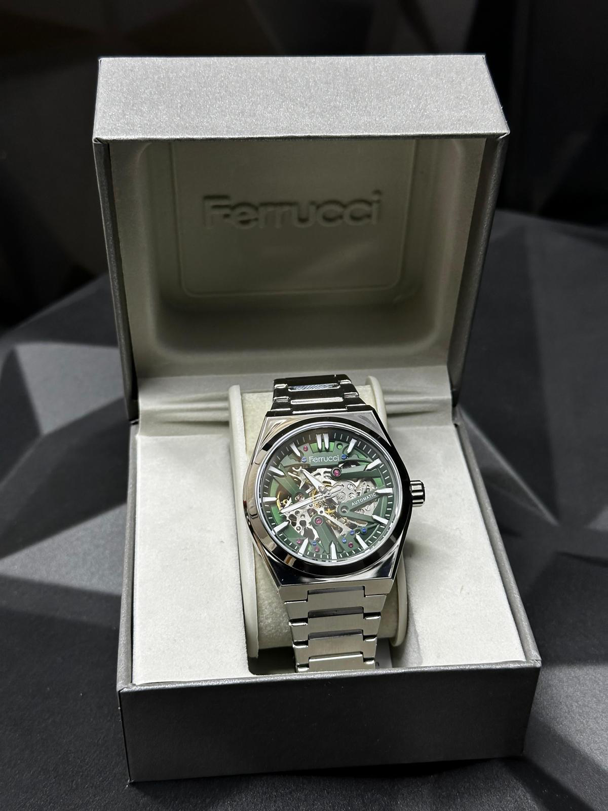 Ferrucci Otomatik&Kurmalı 3 Atm Suya Dayanıklı Çelik Kordonlu Erk