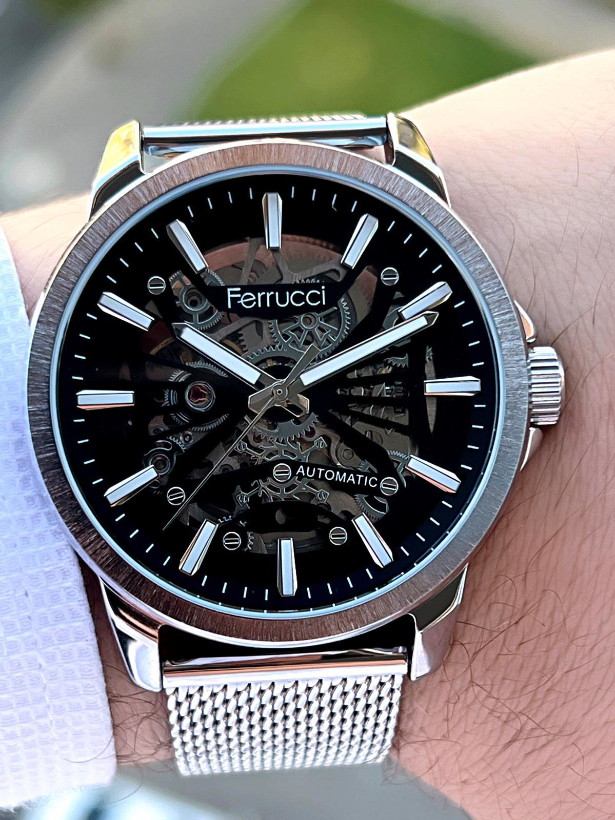 Ferrucci Otomatik&Kurmalı 3 Atm Suya Dayanıklı Çelik Kordonlu Erk