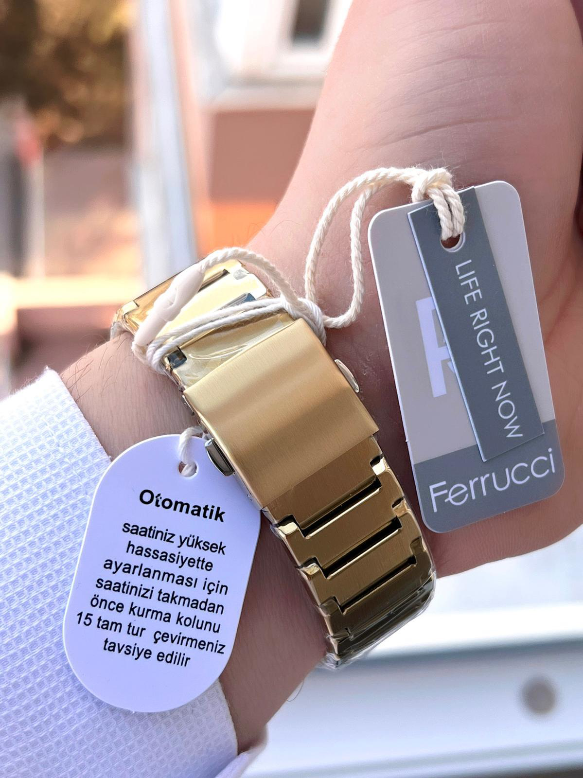Ferrucci Otomatik&Kurmalı 3 Atm Suya Dayanıklı Çelik Kordonlu Erk
