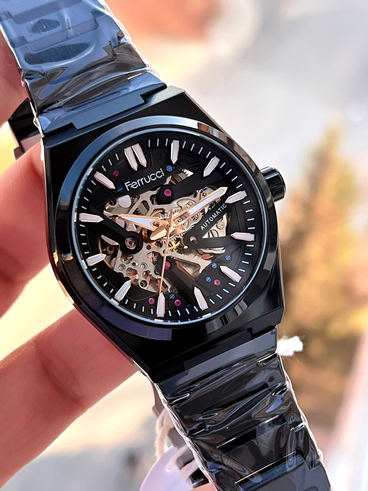 Ferrucci Otomatik&Kurmalı 3 Atm Suya Dayanıklı Çelik Kordonlu Erk