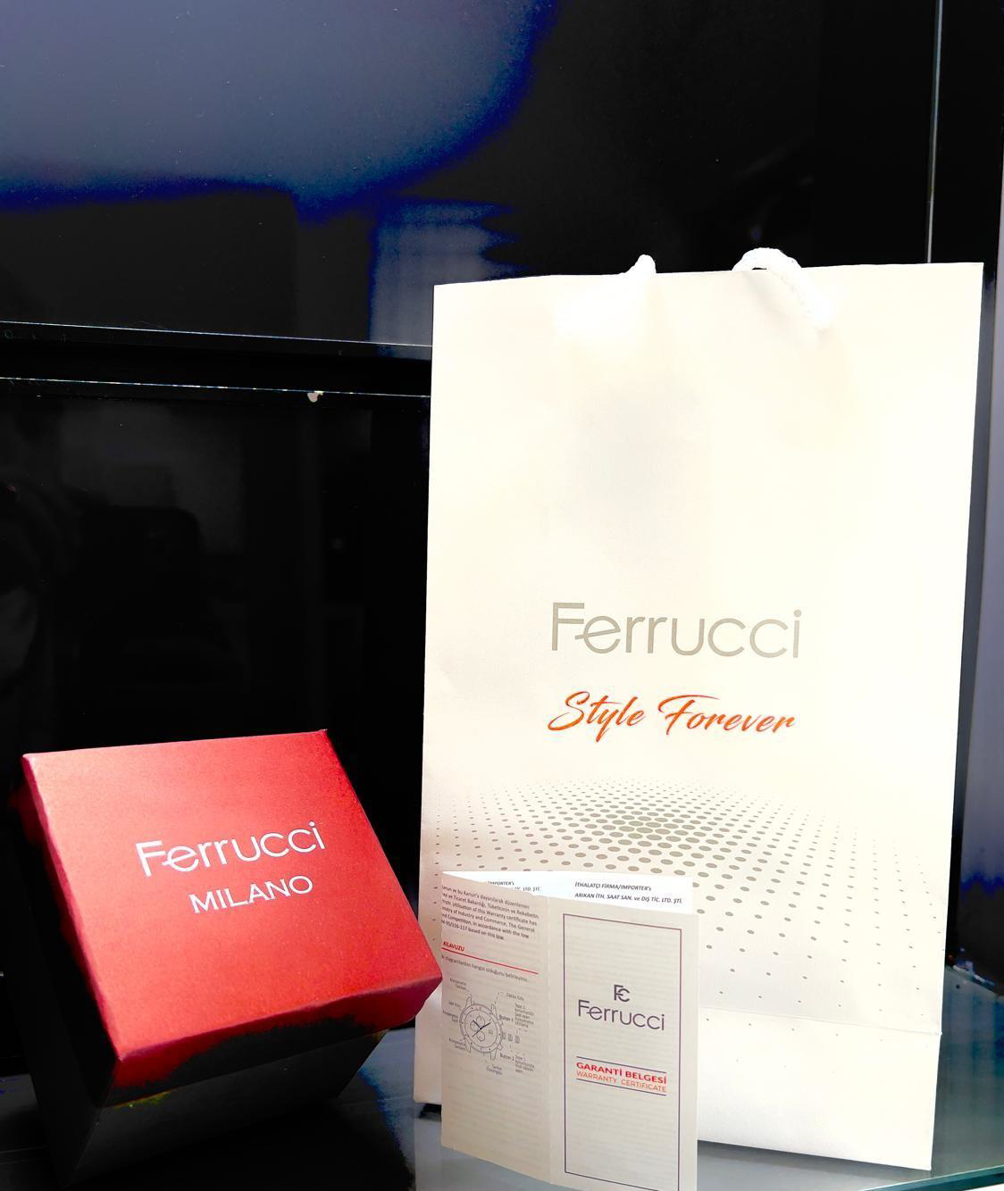 Ferrucci Rolex Model Çelik Kordon Takvimli Kadran 30 Mt Suya Daya