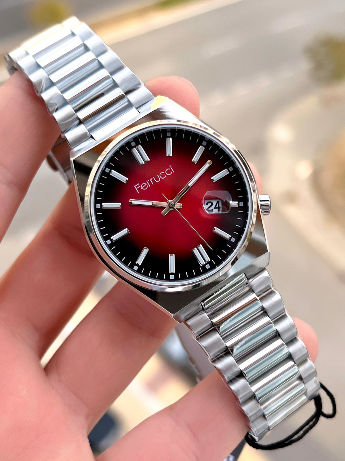 Ferrucci  Tsuyosa Model Çelik Kordon Takvimli Kadran 30 Mt Suya Da