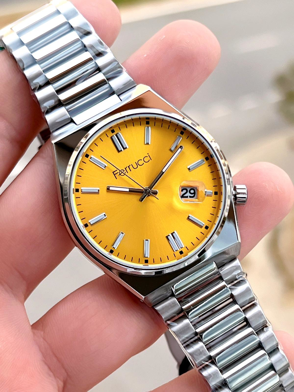 Ferrucci  Tsuyosa Model Çelik Kordon Takvimli Kadran 30 Mt Suya Da