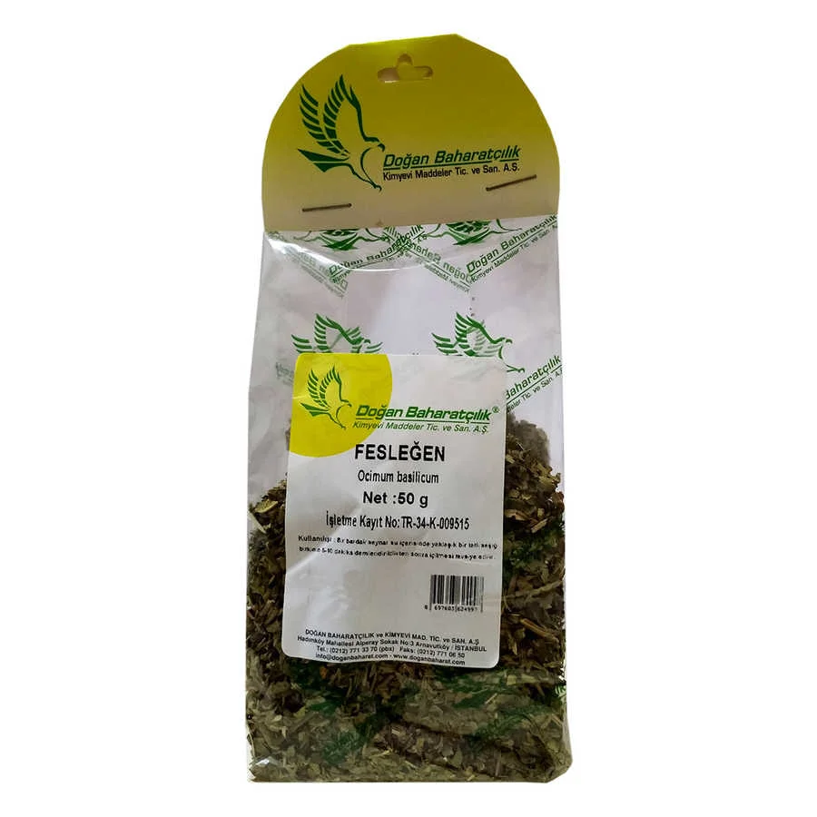Fesleğen Doğal 50 Gr Paket - Taze ve Katkısız Baharat Fesleğen Doğal 50 Gr Paket - Taze ve Katkısız Baharat