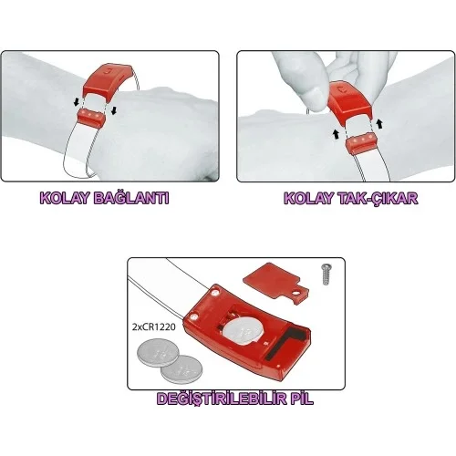 Festival &amp; Parti LED Bileklik 3 Farklı Mod Işıklı 1 Adet