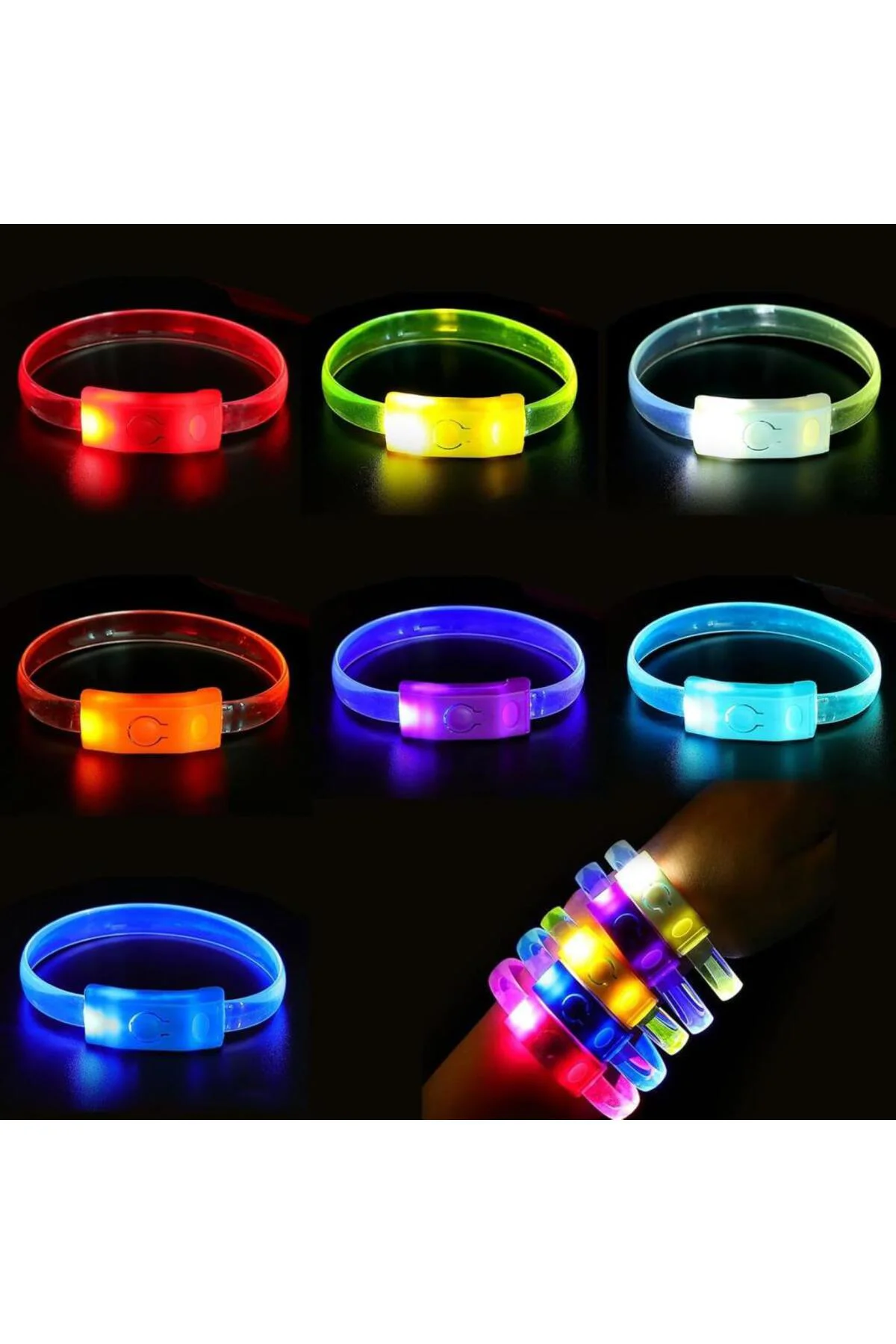 Festival & Parti LED Bileklik 3 Farklı Mod Işıklı 1 Adet Festival & Parti LED Bileklik 3 Farklı Mod Işıklı 1 Adet