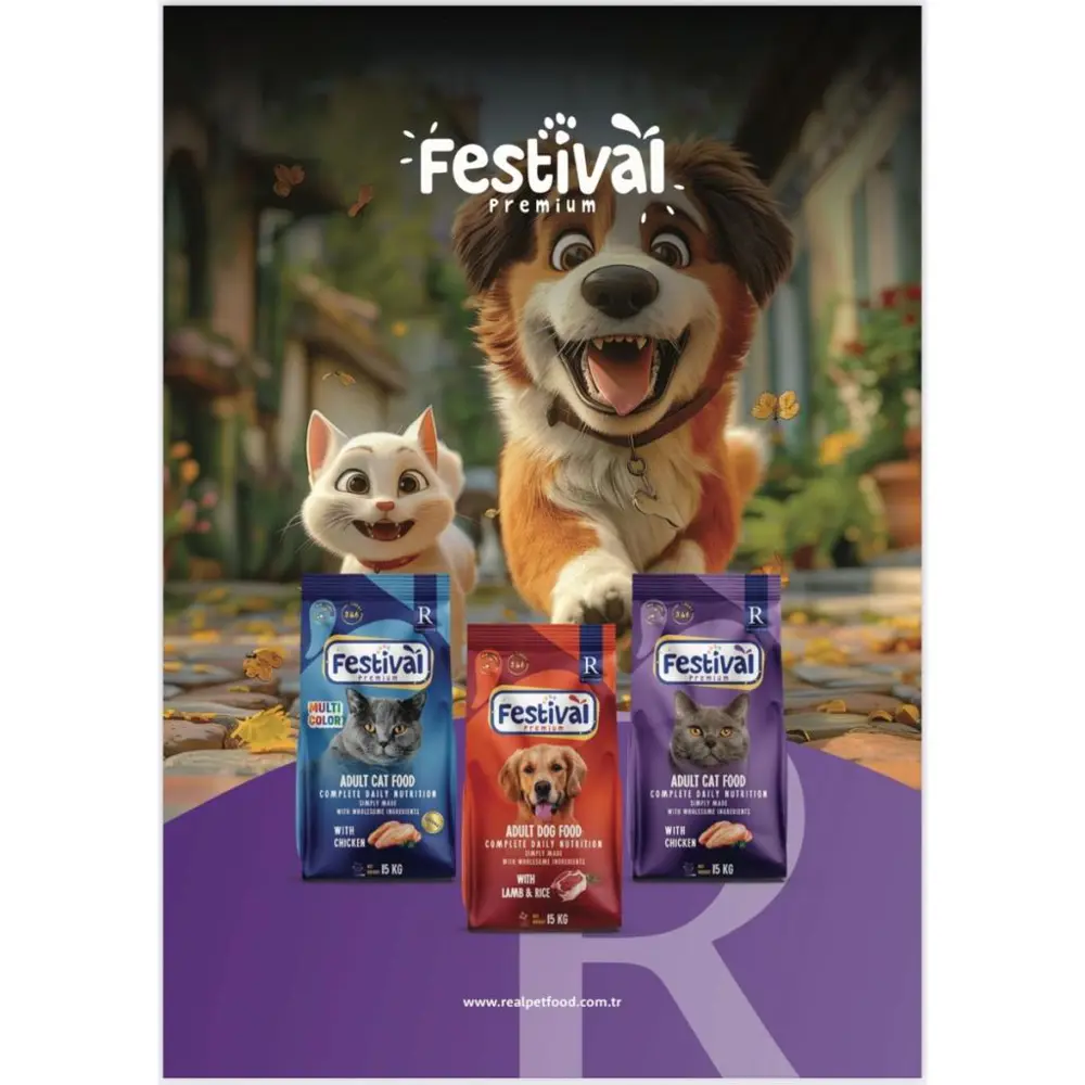 Festival Premium Adult Cat Food Gourmet Chicken Kedi Maması 15 Kg
