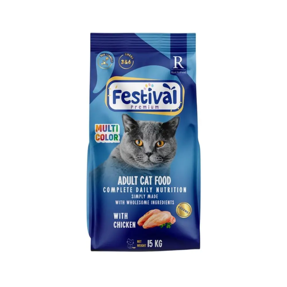 Festival Premium Adult Cat Food Gourmet Chicken Kedi Maması 15 Kg