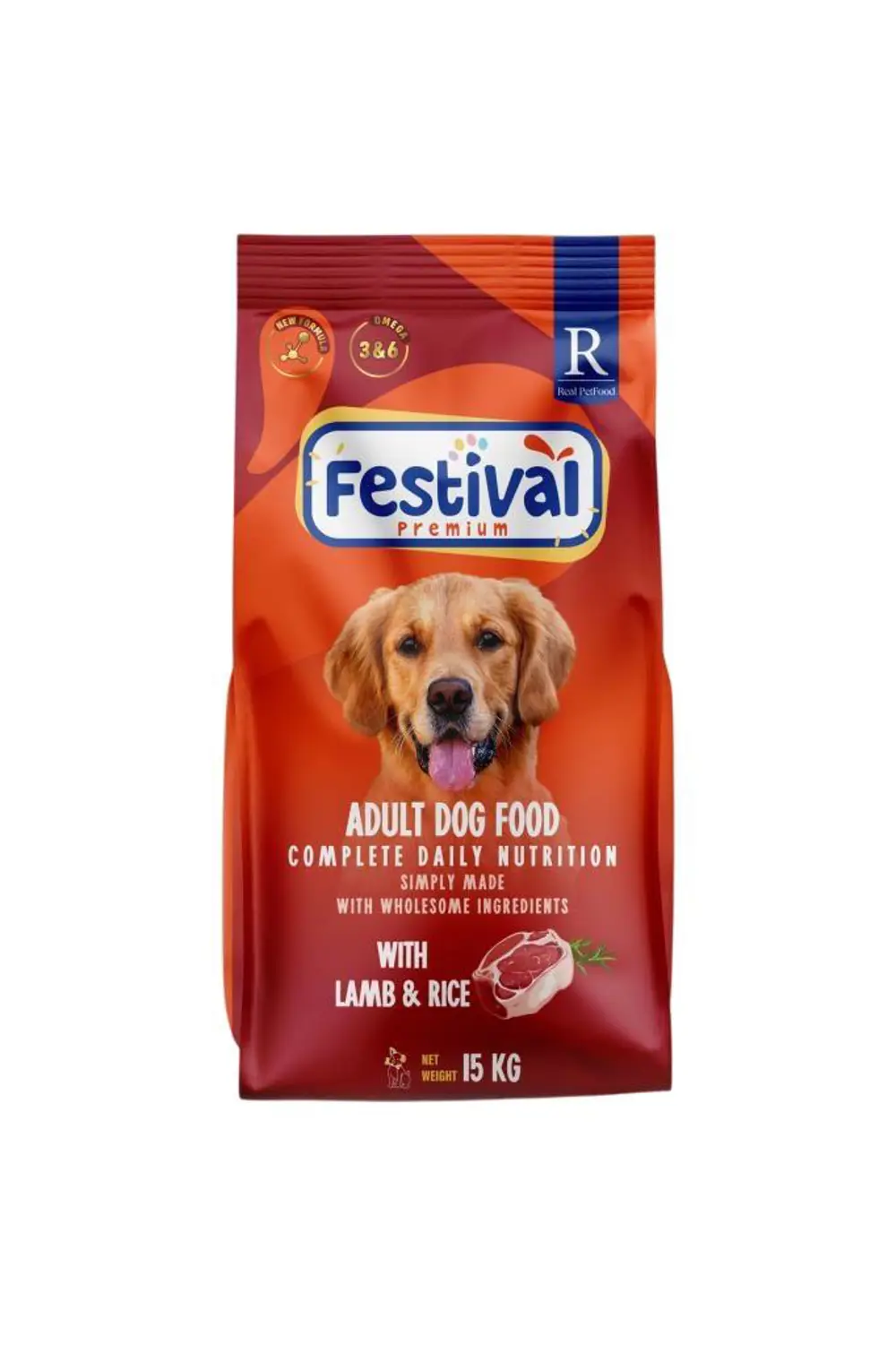 Festival Premium Adult Dog Food with Lamb&Rice 15 Kg