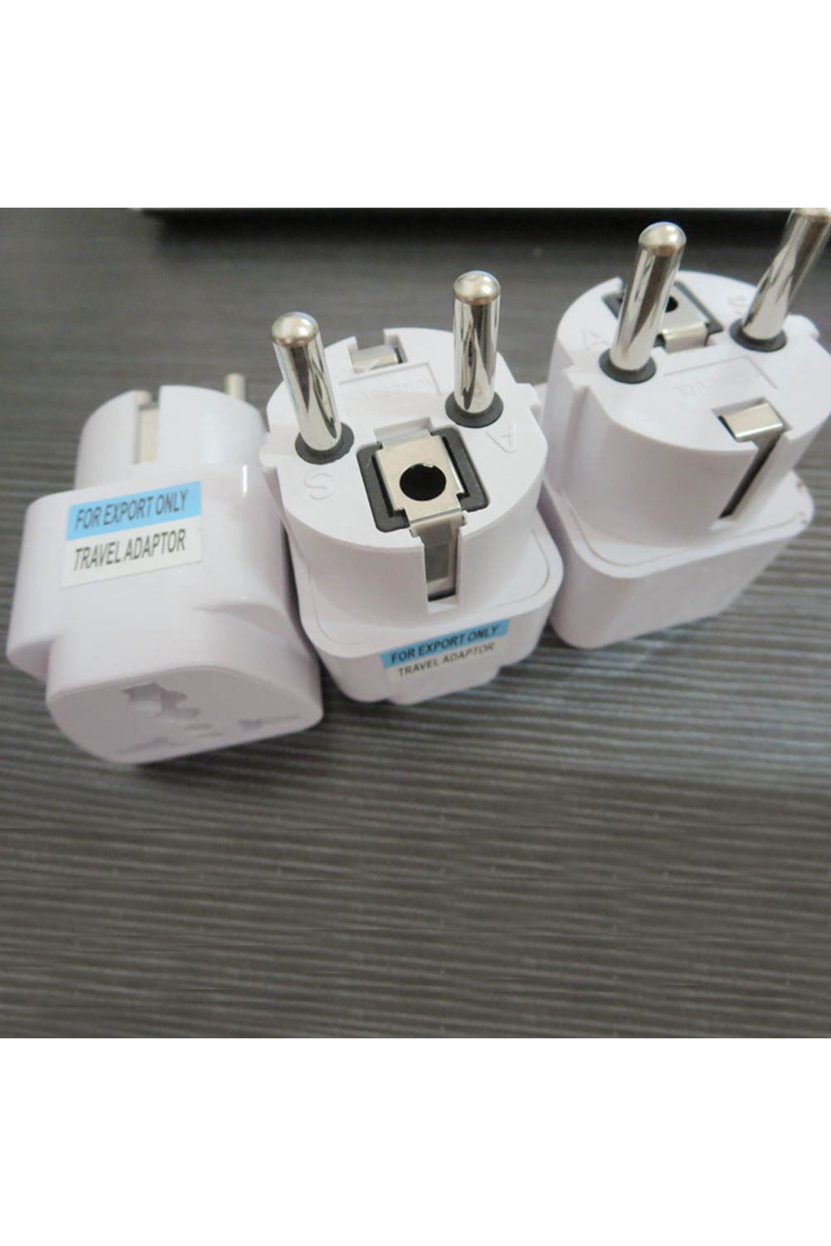Fetih Ingiliz Amerikan Tipi Priz Dönüştürücü 3 Adet Beyaz Kare