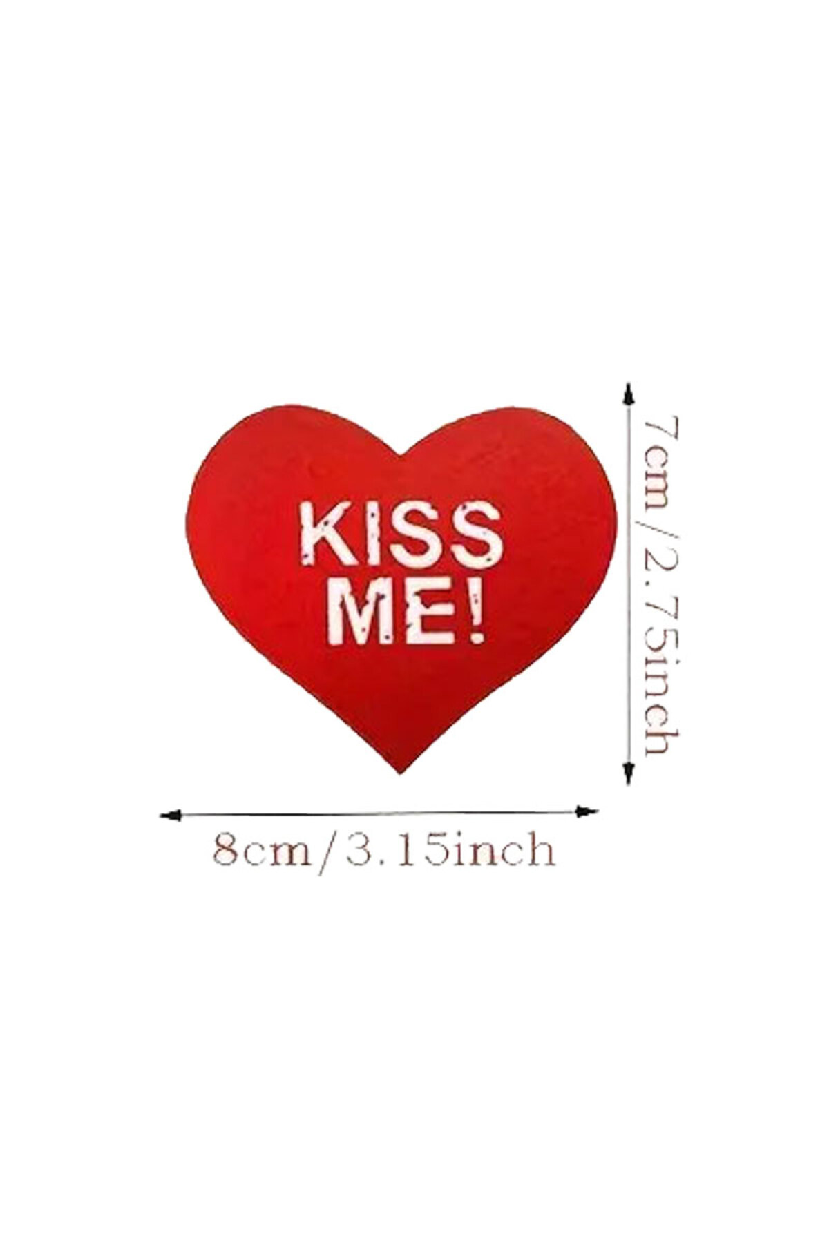 Fetilux Kiss Me Kalp Göğüs Ucu Kapama Çıkartması - Kırmızı