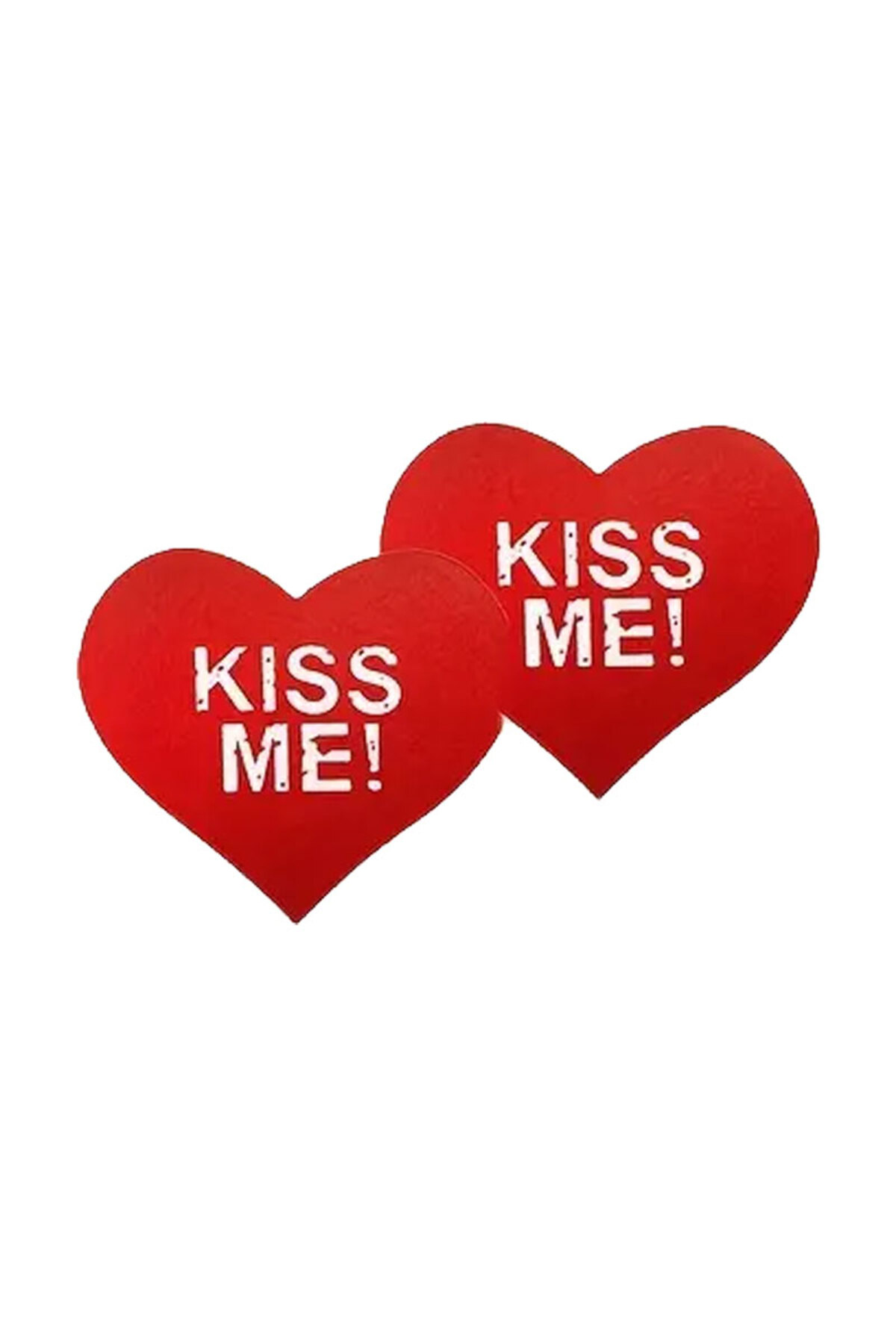Fetilux Kiss Me Kalp Göğüs Ucu Kapama Çıkartması - Kırmızı
