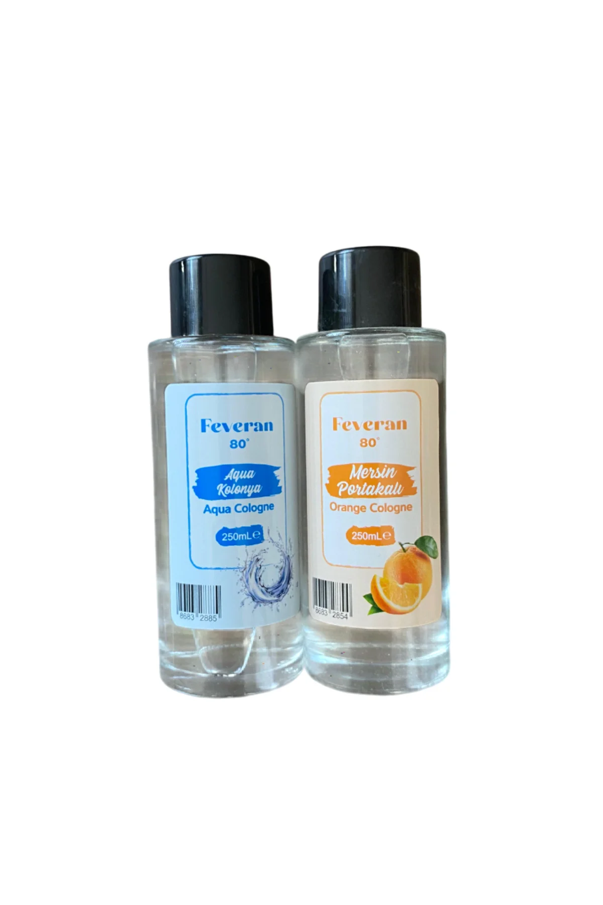 Feveran 250 ML Aqua ve Portakal Aromalı Kolonya Set (2 Adet)