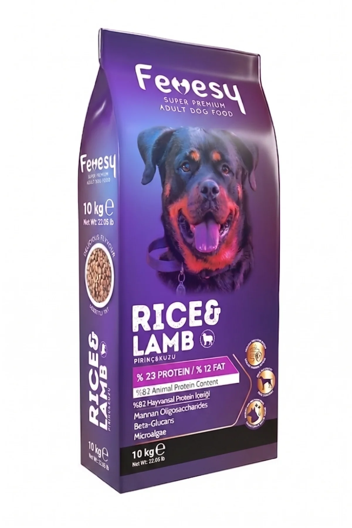 Fevesy Kuzu Etli ve Pirinçli 10 kg Yetişkin Köpek Maması
