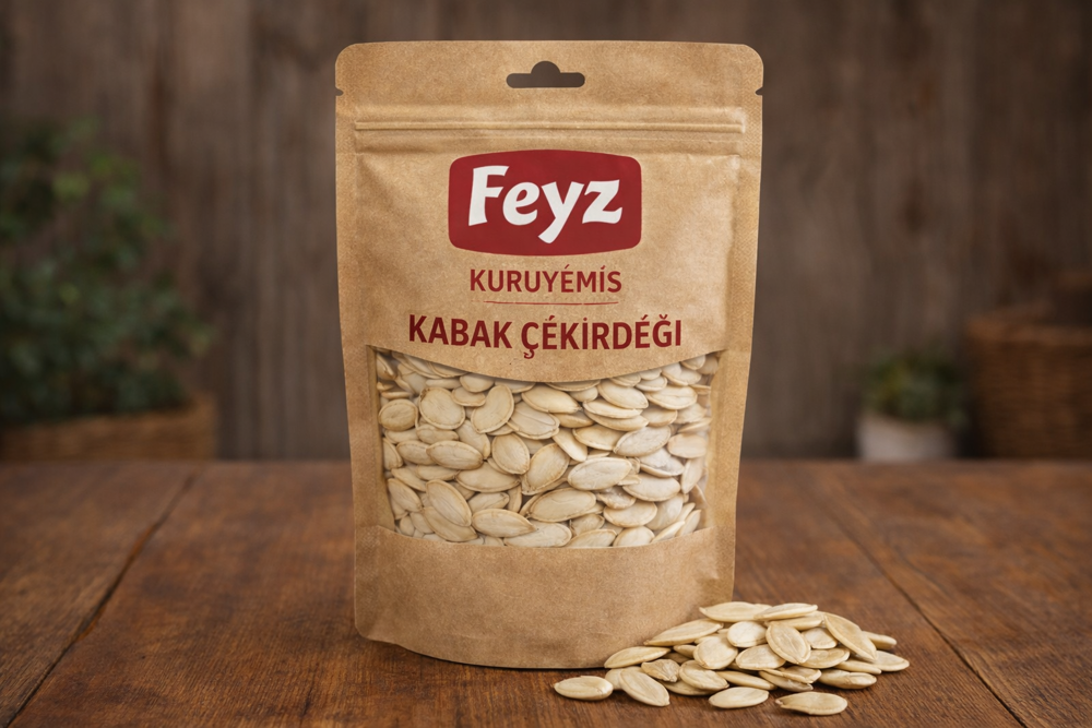 Feyz Tuzlu Kavrulmuş Kabak Çekirdeği 1 Kg | Nevşehir İri Boy