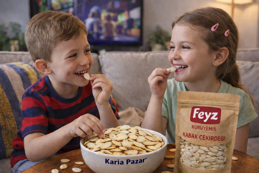 Feyz Tuzlu Kavrulmuş Nevşehir İri Kabak Çekirdeği 3 Kg