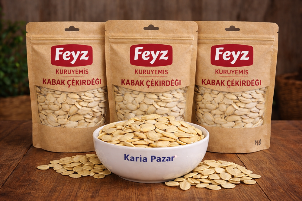 Feyz Tuzlu Kavrulmuş Nevşehir İri Kabak Çekirdeği 3 Kg