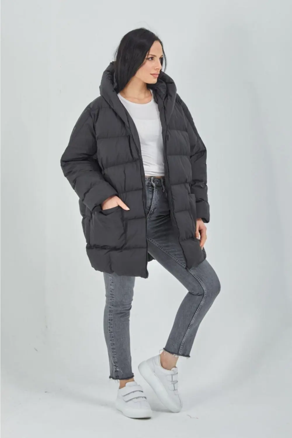 Modafeyzaistanbul Feyza Kadın Siyah Şişme Mont