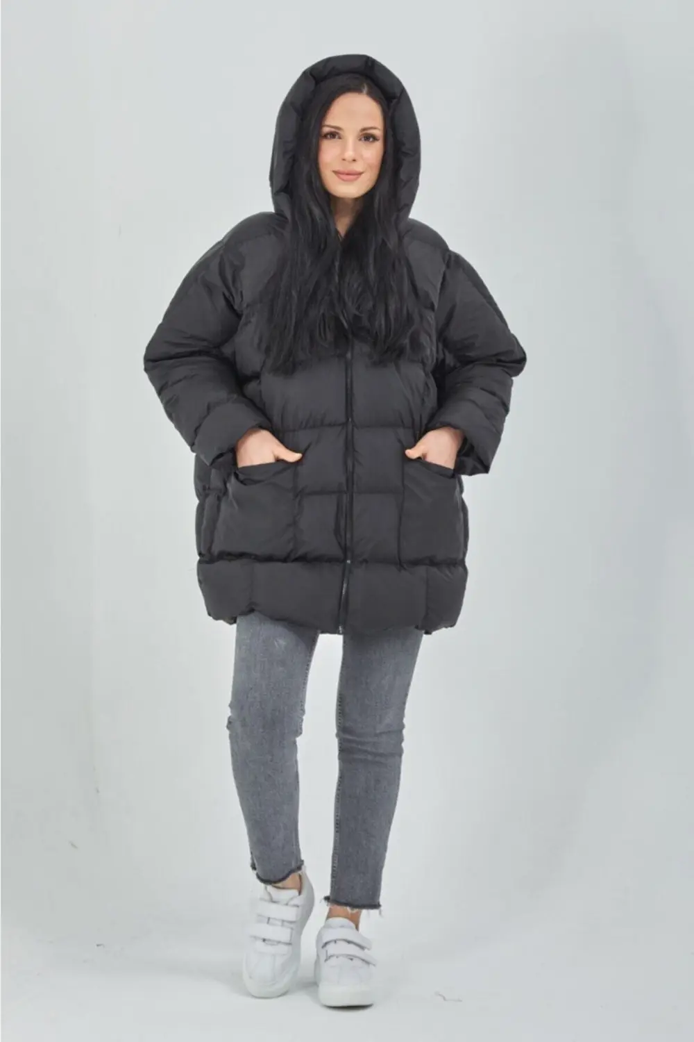 Modafeyzaistanbul Feyza Kadın Siyah Şişme Mont