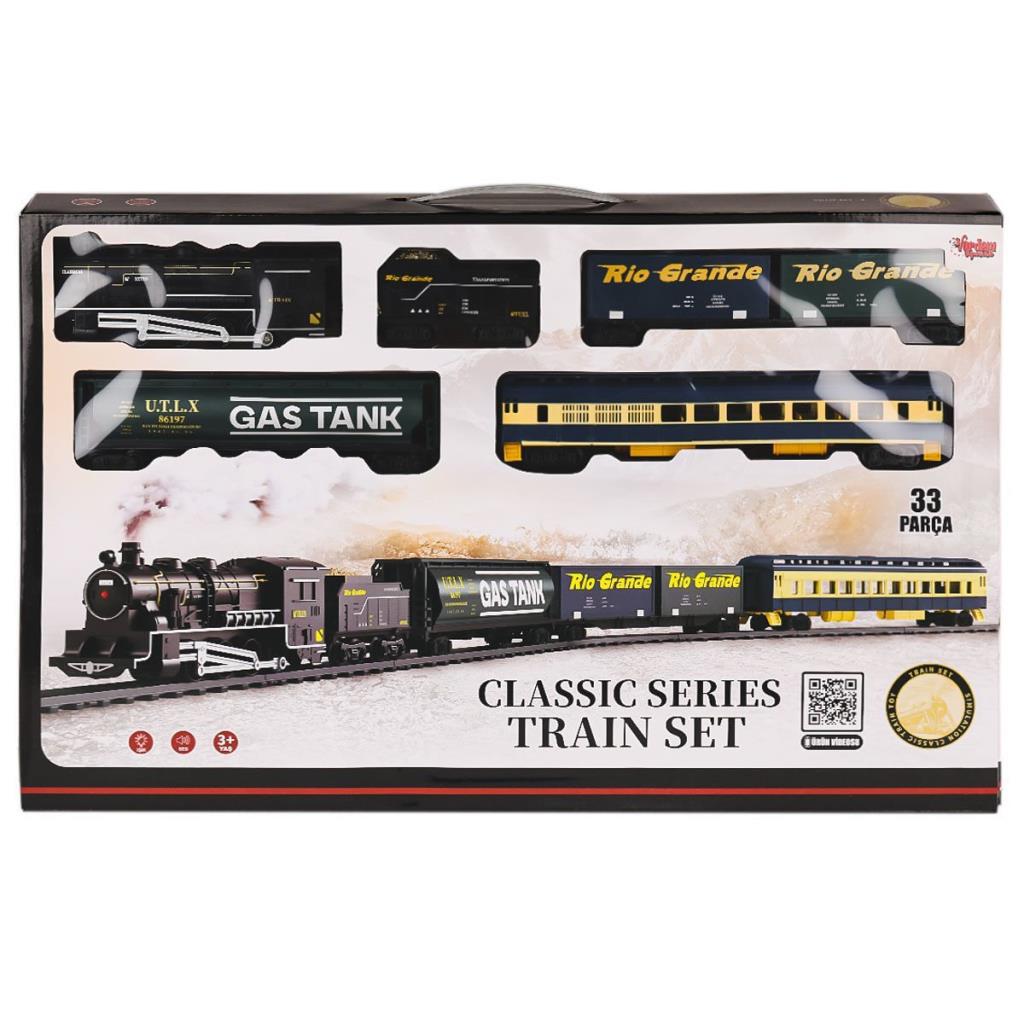 FF-1601C Işıklı ve Sesli 33 Parça Classic Tren - Oyuncak FF-1601C Işıklı ve Sesli 33 Parça Classic Tren - Oyuncak