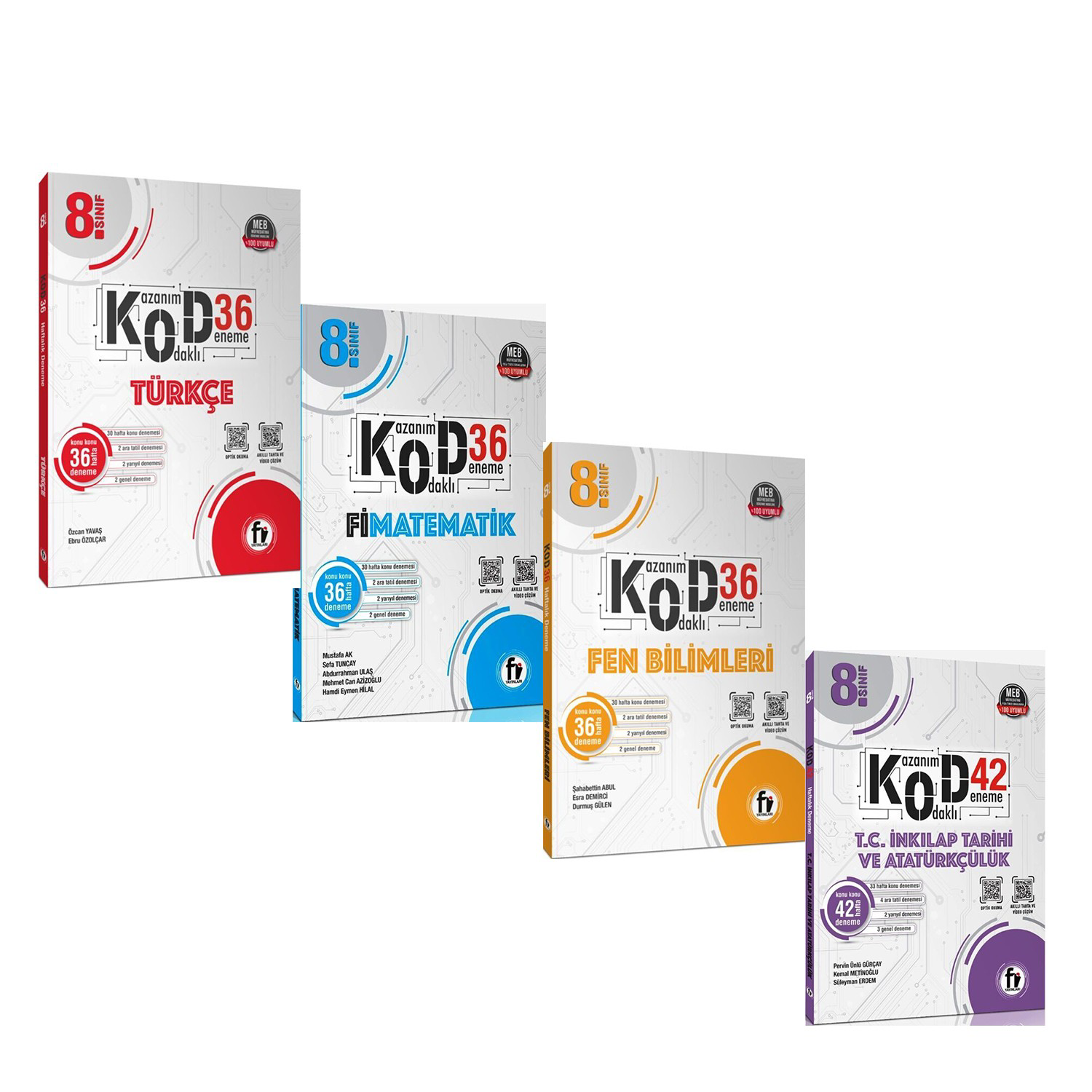 Fi Yayınları 8. Sınıf Türkçe Matematik Fen ve İnkılap KOD Deneme 