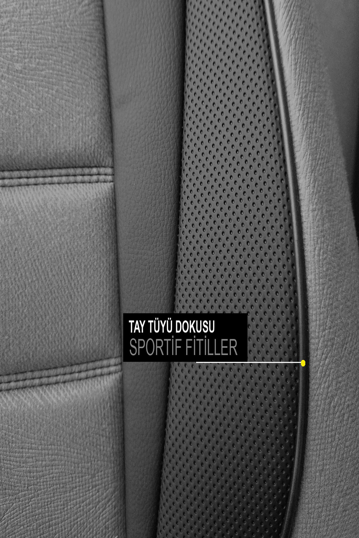 FIAT 500 2020-Uyumlu Oto Koltuk Kılıfı Enigma Serisi - Füme