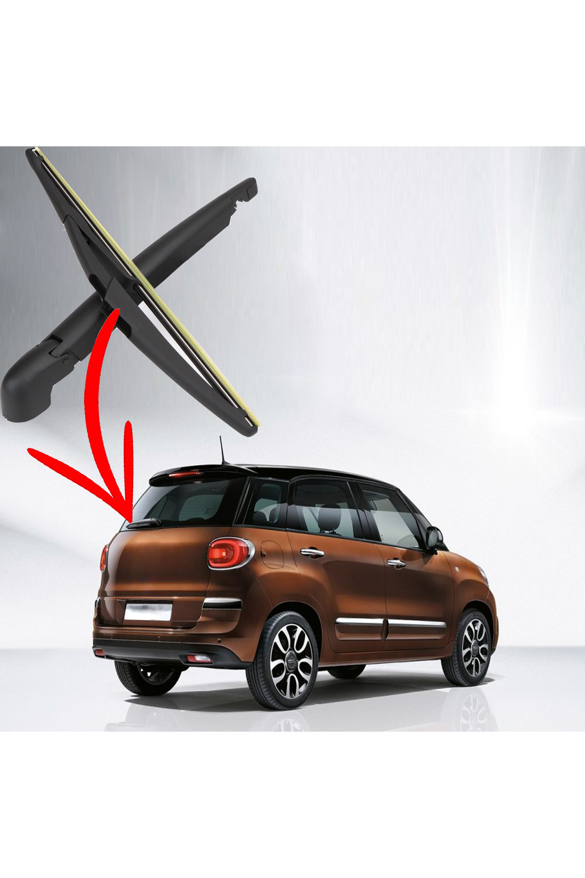 Fiat 500L Arka Silecek Kolu Ve Süpürgesi 2012--2018 N11.186 Fiat 500L Arka Silecek Kolu Ve Süpürgesi 2012--2018 N11.186