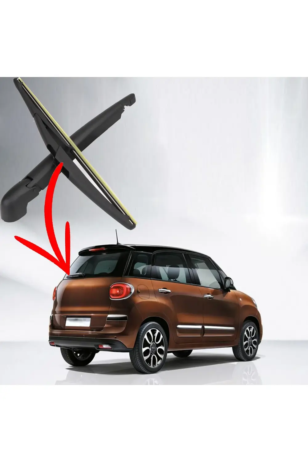 Fiat 500L Arka Silecek Kolu Ve Süpürgesi 2012--2018 N11.186 Fiat 500L Arka Silecek Kolu Ve Süpürgesi 2012--2018 N11.186