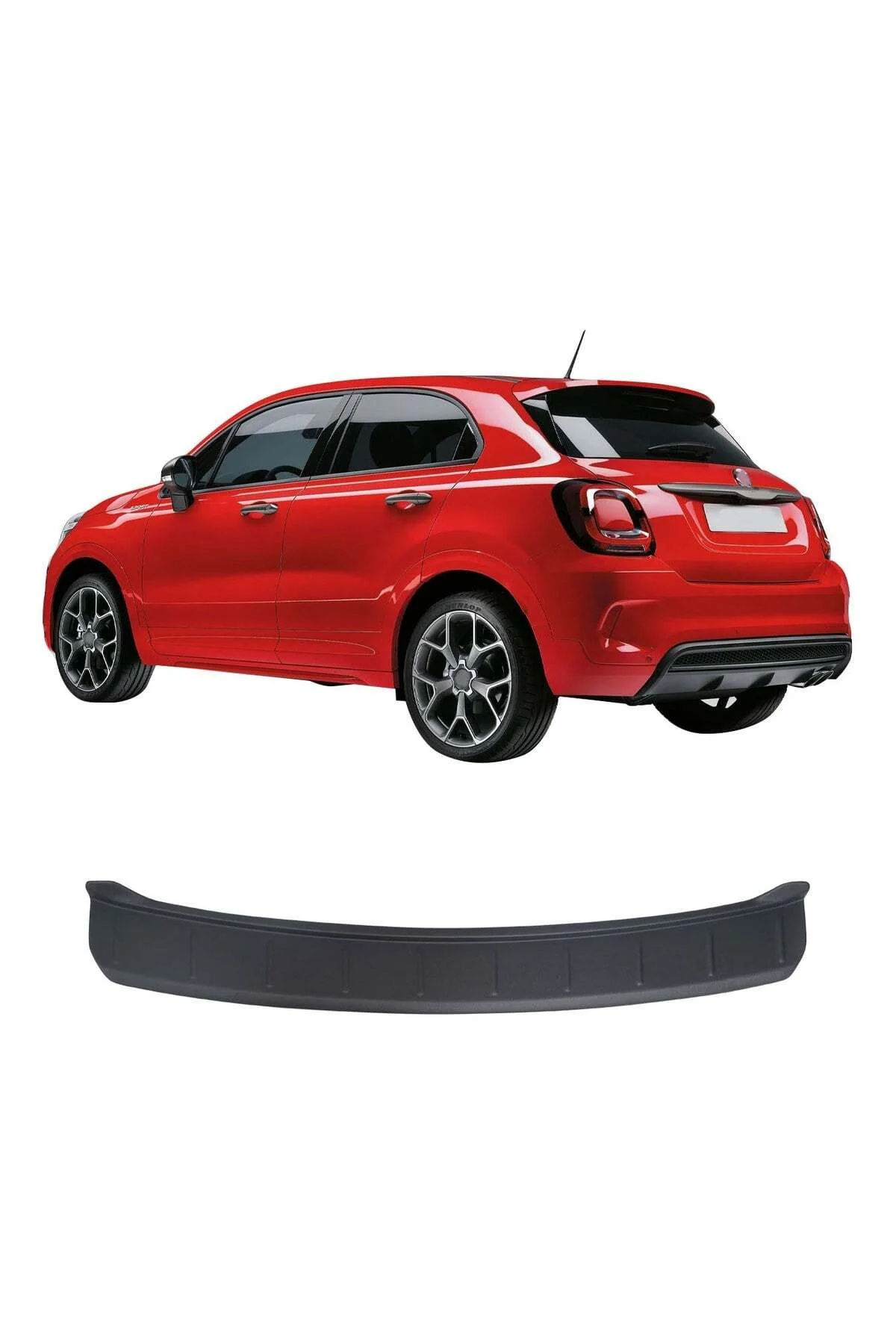 Fiat 500X Sport 2020 ve Sonrası Uyumlu Arka Tampon Eşiği Koruma ABS Mat Siyah Fiat 500X Sport 2020 ve Sonrası Uyumlu Arka Tampon Eşiği Koruma ABS Mat Siyah - Görsel 2