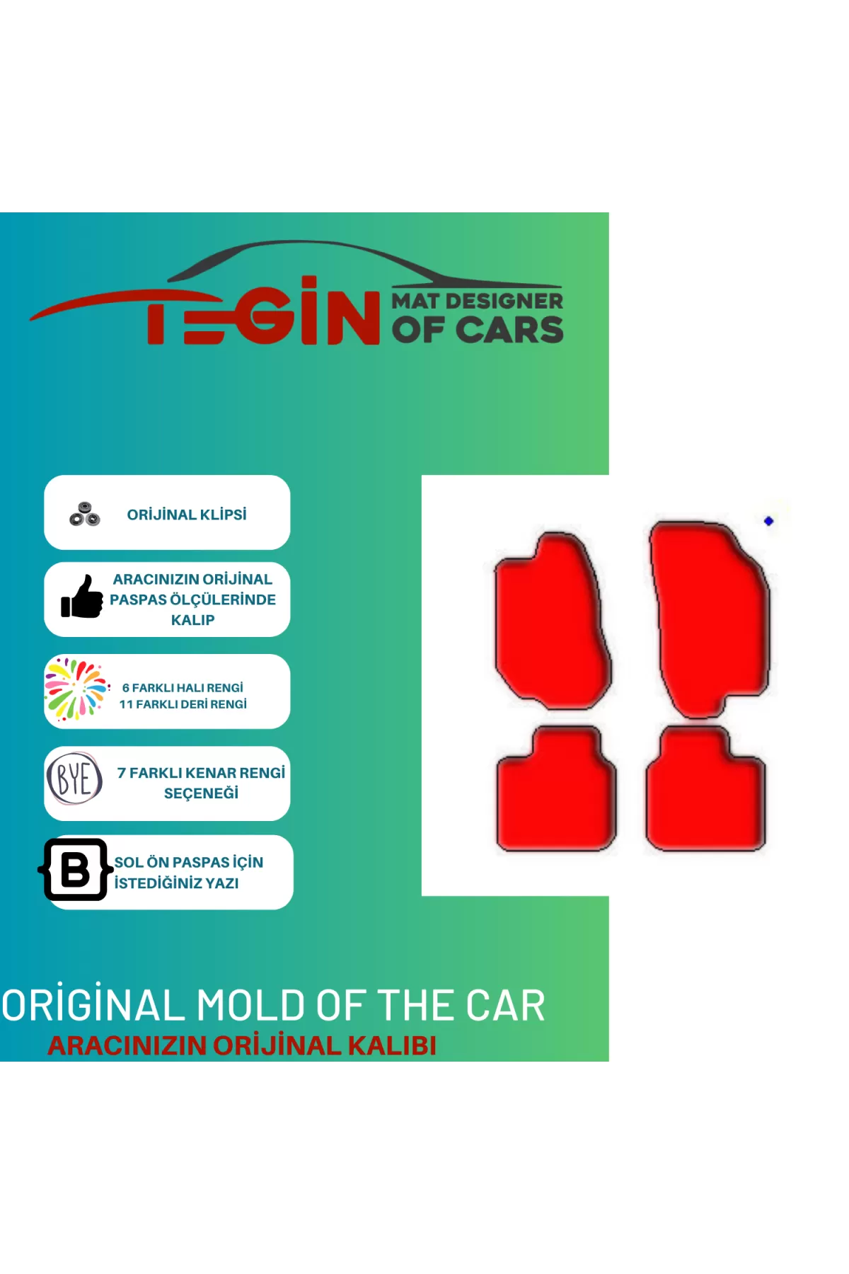 Fiat Albea 2002 Ve Sonrası Prime Siyah Halı Kırmızı Kenar Halı Pa