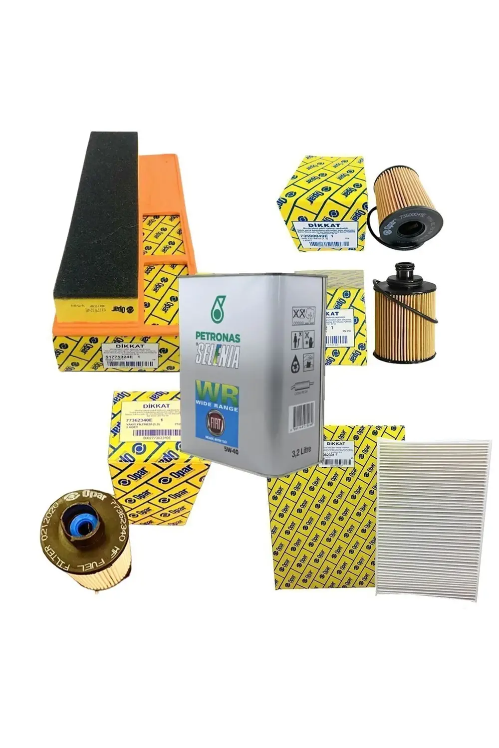 Fiat Albea- Palio 1.3 Multijet Euro 4 Filtre Bakım Seti 4' Lü Ve
