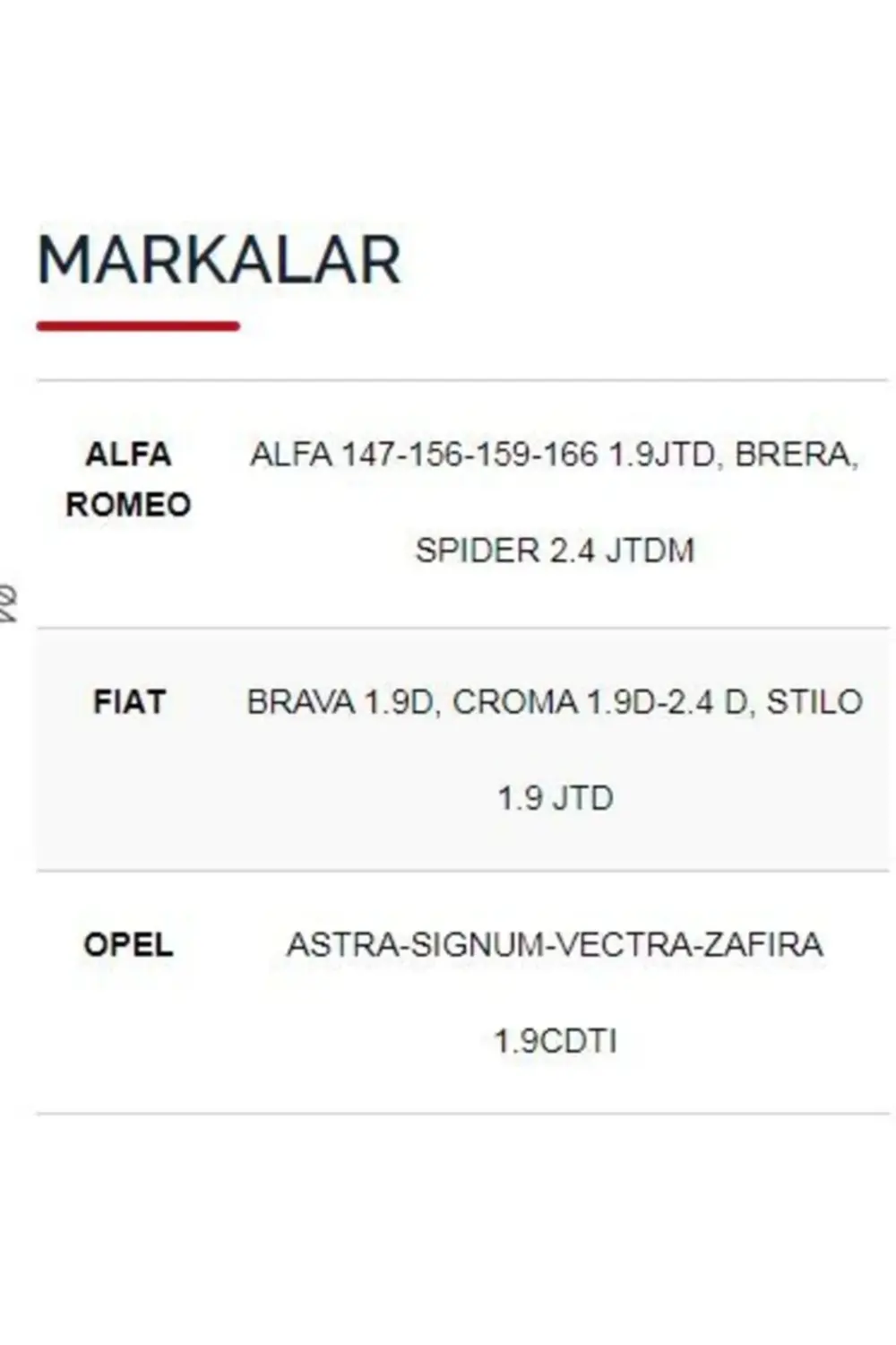 Fıat Brava Croma 1.9d 2.4 D (ısıtma) Bujisi 4'lü Takım